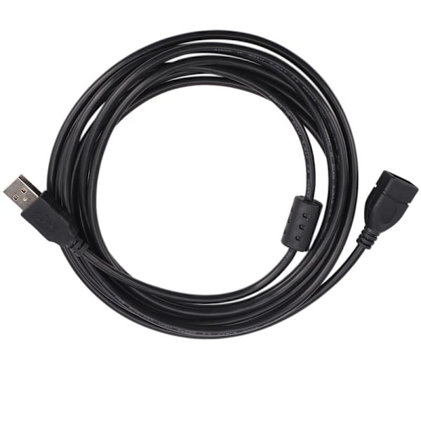 Lang USB-forlængerkabel 2.0 han til computer, 3 meter sort
