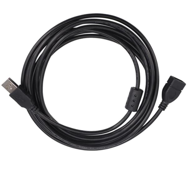 Lång USB-förlängningskabel 2.0 hane till för dator, 3 meter svart