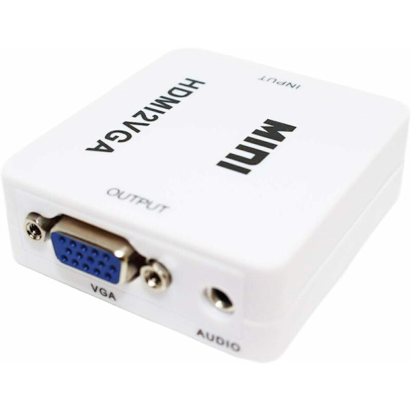 1080P Videoomvandlare HDMI Hon till VGA Hon 15-stiftsadapter - Videosignalkonverterare
