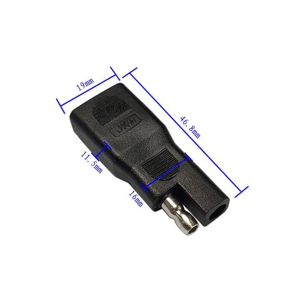 SAE Reverse Polarity Adapter, SAE Han til SAE Hun Hurtig Afbrydelse Solcelle Forlænger Stik til Bil, Solpanel Batteri (2 Pakke)