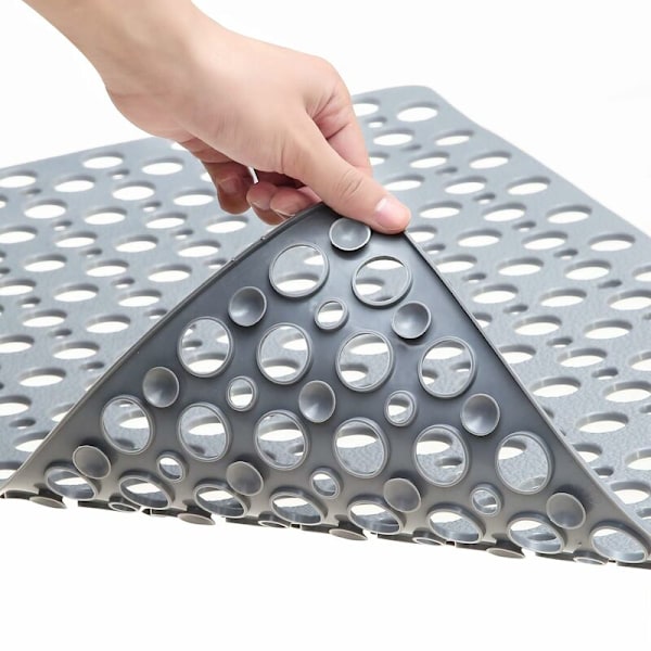 Halksäker Duschmatta med Sugkoppar, Extra Mjuk TPE Badmatta för Barn, Badrumsmattor, Maskintvättbar, Slät/Icke-Texturerad Badkar Endast, 30L x 1