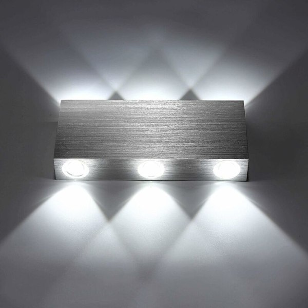 LED Vegglampe 18W Innendørs Vegglampe Moderne Kvadratisk Opp Ned Aluminium Belysning Dekorativ Lampe for Soverom Kontor Seng Gang Stue Hotell Bar Co