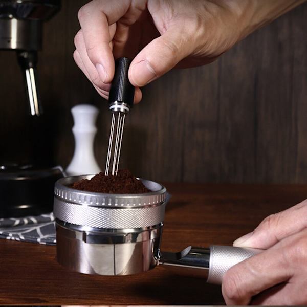 Espresso-omrörare WDT Espresso-tillbehör Nål Bärbar Kaffedistributionsverktyg Silver