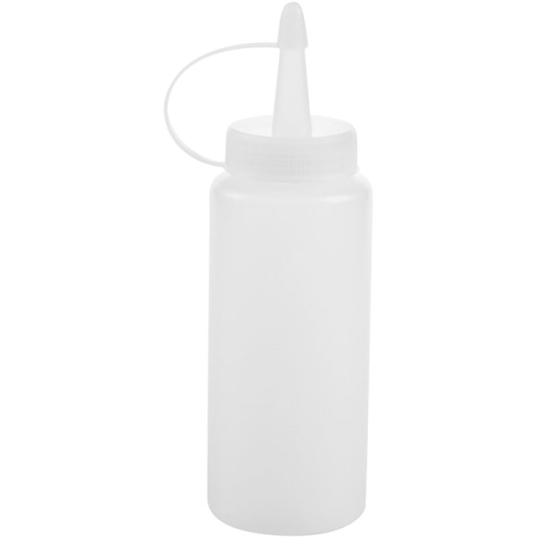 Blød plastflaske krydderidispenser sennepssauce og ketchup klar hvid 6Oz