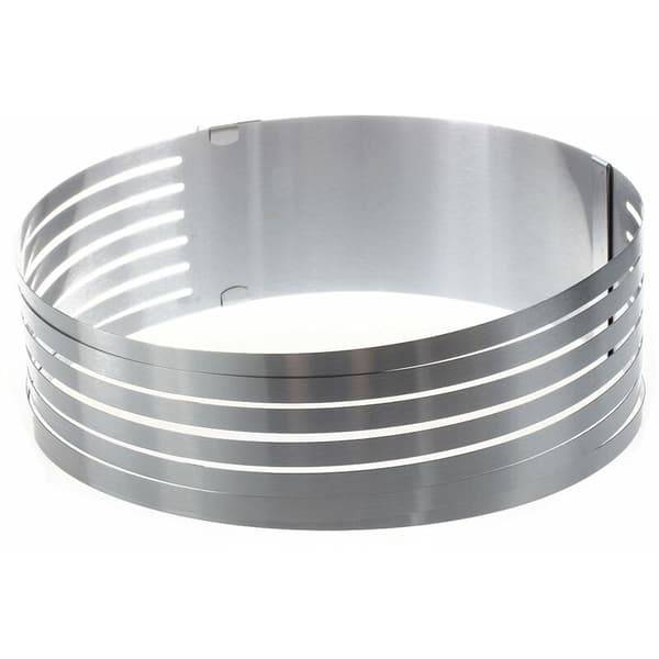 Rund form 24cm-30cm justerbar rustfrit stål til lagdelt mousse kage / bageform