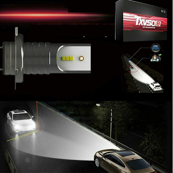 H7 LED-hovedlyskonverteringssett 110w 30000lm for bil Canbus 6000k