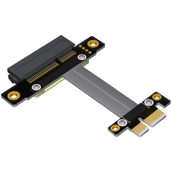 PCI-E PCI Express 4X till 1X förlängningskabel Ribbon Express Card Adapter Dubbel 180 graders riktning