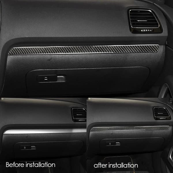 til - R RHD Tilbehør 2009-2016 Fiber Interiør Bil Dashboard Dekoration Strip