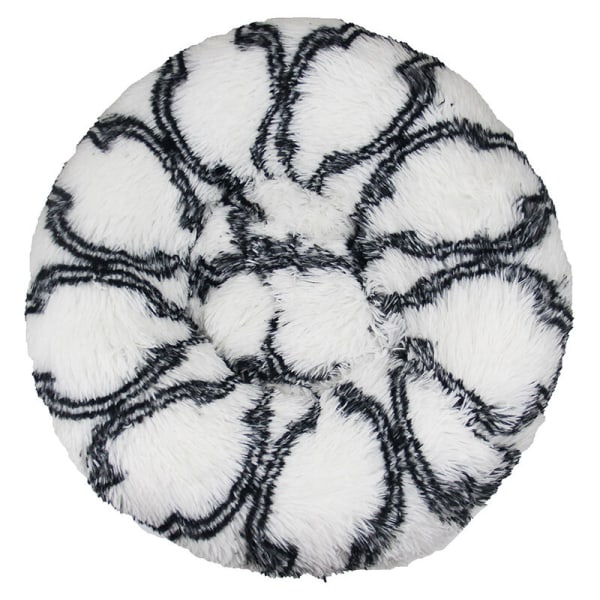 Katteseng, myk pute, myk vaskbar for hunder katter (hvit svart, 40 cm), Sunny