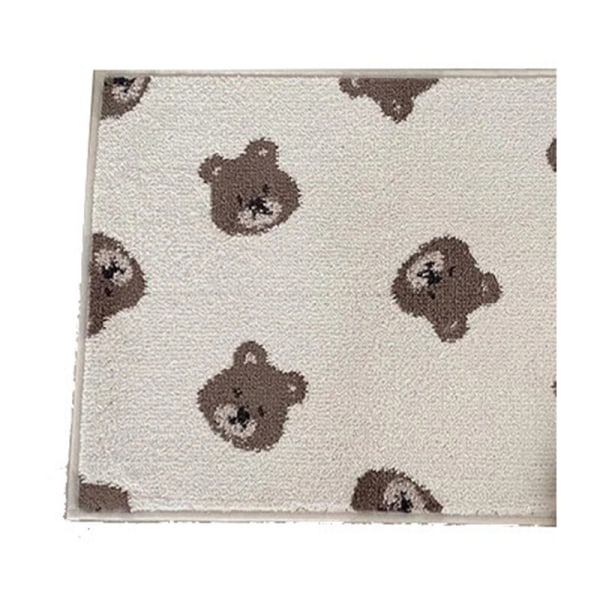 Square PVC Bathroom Door Mat Non-Slip Soft Eco-Friendly Bathroom Door Mat for Kitchen Home Little Bear 40x60cm/15.7x23.6in