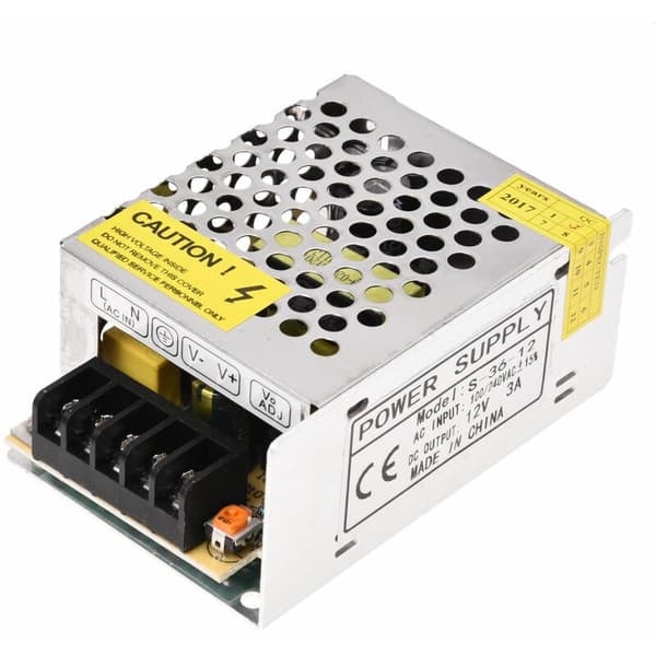 36W strømforsyningstransformatordriver DC 12V 3A pr. LED-stribelampe