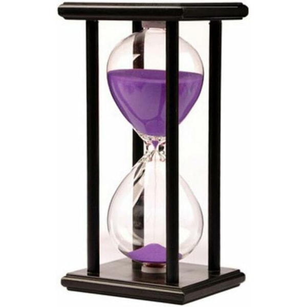 30 minutters timeglas ur, sandur, 30 minutters trærammesandglas ur, boligindretning, kontorpynt, køkkenur, timeglas ur, pu