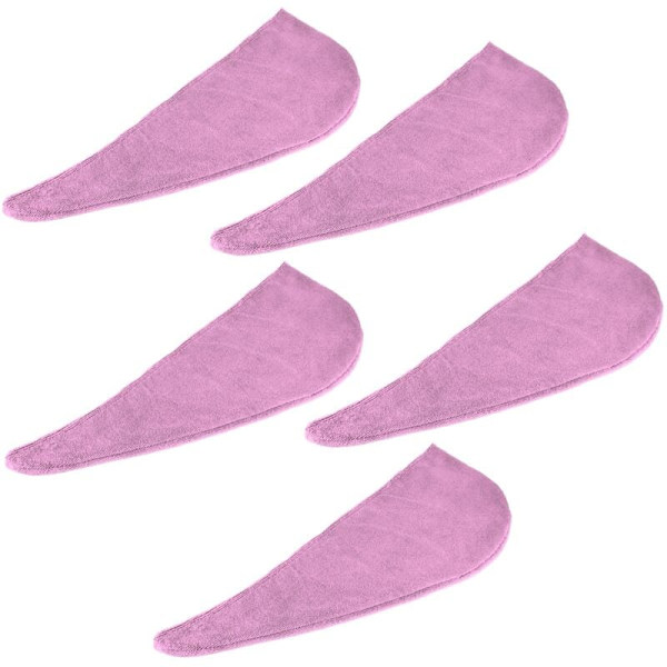 Kylpyhuoneen tarvikepaketti, 5 kpl mikrokuitu hiustenkuivaushattuja, imukykyinen, nopeasti kuivuva, pehmeä turban pyyhe naisille ja