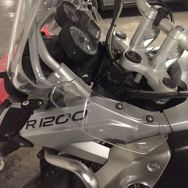 til GS1200 R1200GS 2004-2012 Side Windshield Vindafbøjer ADV Klar