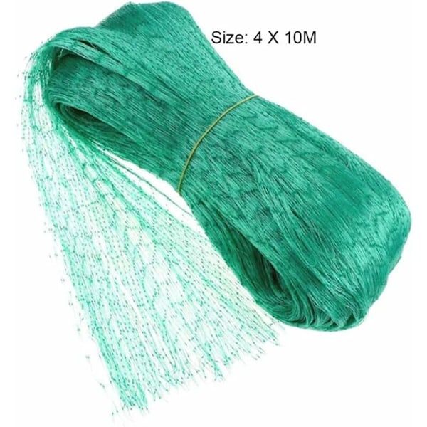 Fuglenett, 4x10M Fuglenett for Hage, Fuglenett Nylon Beskyttende Nett Beskytter Planter, Blomster og Grønnsaker