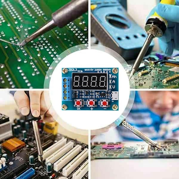 ZB2L3 18650 Batteritest Extern Lastutladdningstyp 1,2-12V 18650 Batteri Jämför Kapacitetstest Utladdningsmätare