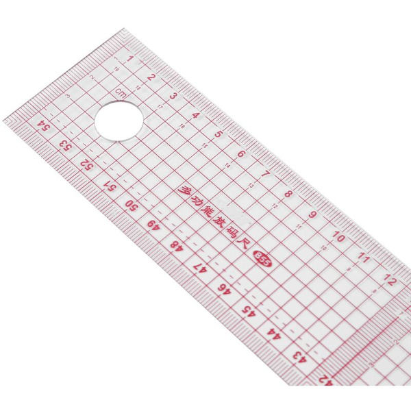 54 cm rak sylinter dubbelsidig dela metrisk rosa transparent