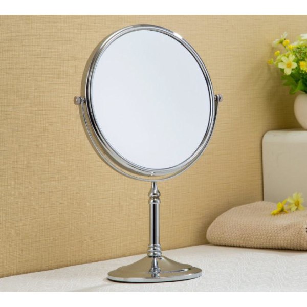 Sminkspegel Väggmonterad vikbar LED-spegel utan hål Dubbelsidig spegel (stående)