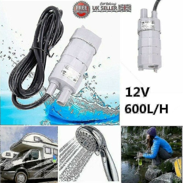 Hh 12v Water Pump Submersible Caravan Camper Motorhome High Flow Replace Whale Pump