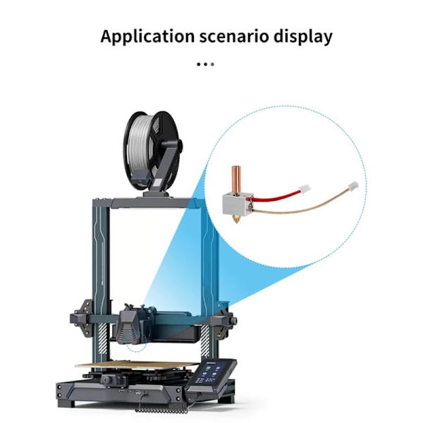 Brassmunstycke för Neptune 4 Hotend 24V 50W Uppvärmningsstavssats Termistor Uppvärmningsblock för 3D-skrivardelar