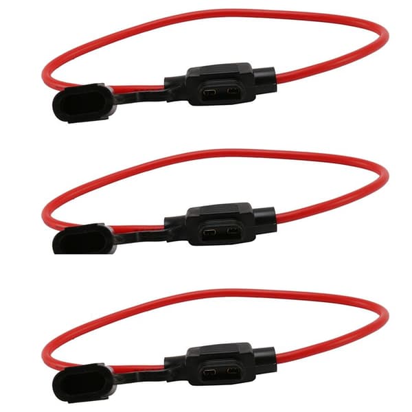 3X Vanntett Plug-in Bladsikringholder med for Bil