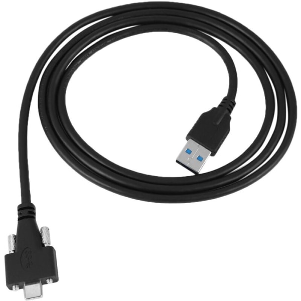 4Ft 1.2M Usb 3.0 A Han til Usb 3.1 Type C Usb-C Type-C med Dobbelt Skruer Låsning Standard Usb 3.0 Type A Han Data Kabel på Panel