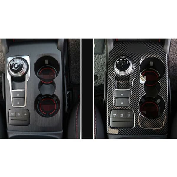 For Focus 2019 2020 Mk4 Fiber Gear Shift Box Central Control Panel Accessories Frame Cup D