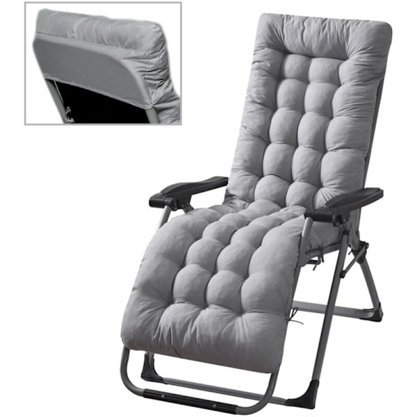 Utomhuslounge- och solstolskuddar, Chaise Lounge-kuddar, Chaise Lounge-kudde för resor, semester, inomhus och utomhus