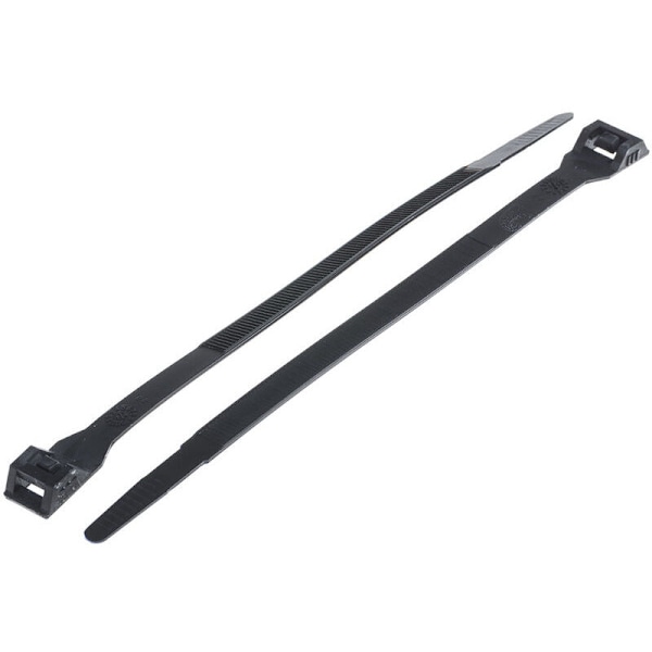 100 kpl raskaan nylon-kaapelilukot, itselulkittuvat vetolujuusputkijohtositeet 3x100mm/0,1x3,9 tuumaa musta