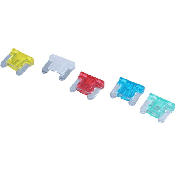 50 stk. Slim Low Profile Mini Blade Sikring ATT Bil Lastbil RV 10/15/20/25/30AMP Sæt