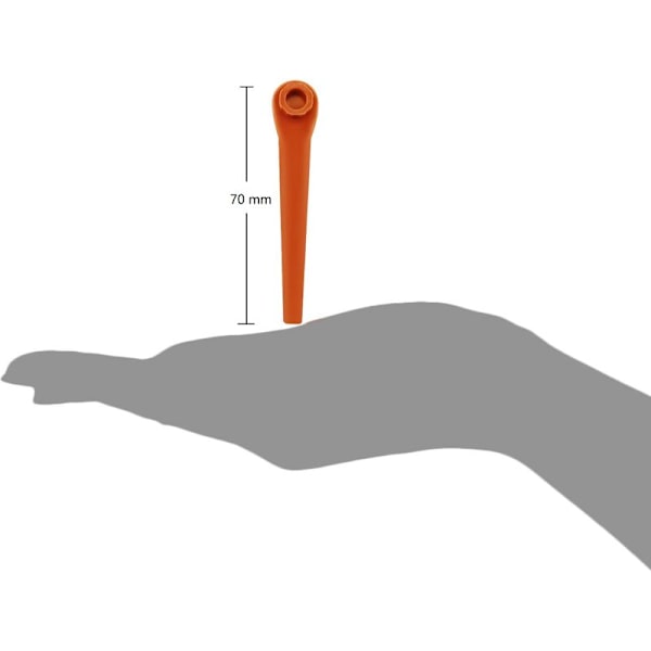 Pakke med 100 PA6 RotorCut erstatningsblad kompatibel med Gardena Strimmer, Plastblad for Gardena Kordløs Strimmer