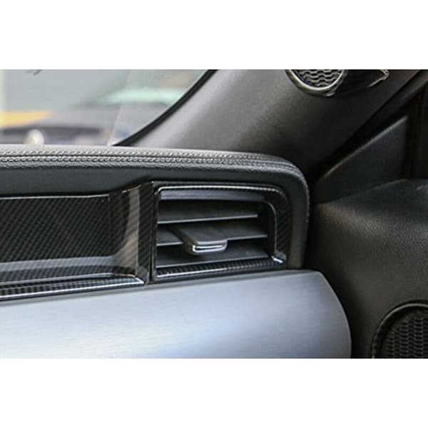 Interiørtilbehør Side Vent Trim Tilbehør Dashboard Side Vent Outlet Panel for 2015-2017 (Gloss Fiber Grain)