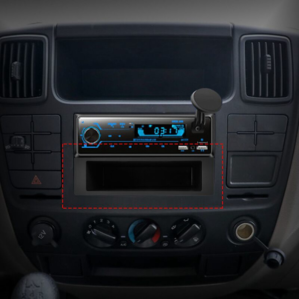 Universal Dobbelt 1 Din Plast Bil In-Dash Kopholder Opbevaringsboks til Radio Stereo