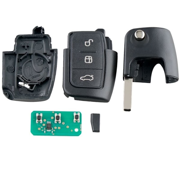 3 knapper bil smart fjernkontrollnøkkel passer for Focus Fiesta 2013 Fob Case 433Mhz