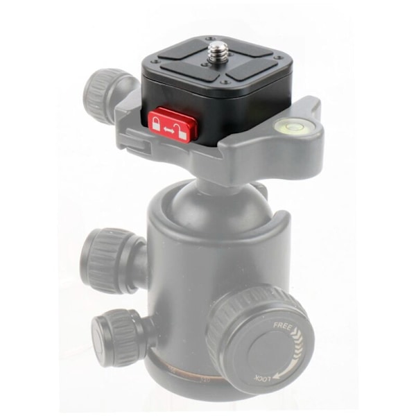 Festingplate med 1/4 tommers skrue for kameraovervåkingsstativadapter Fylllys Stabilisator