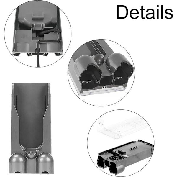 Veggmontert ladestativ kompatibelt for Dyson V10, ABS-plast passer for V10-serien