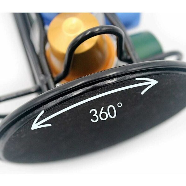 Nespresso Kapselholder, 360 Graders Drejelig Nespresso Kaffeekapselholder, Sort Nespresso Kapsel Dispenser Rækkevidde 40 Stk, Nespresso Kapsel