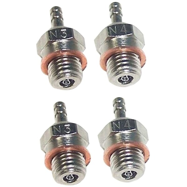 5X N4 Glödstift för 70117 1/10 1/8 RC Truck Nitro Motordelar