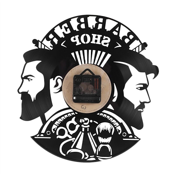 Barber Shop Väggklocka Modern Barber Shop Dekoration Vinyl Skiva Hängande Väggklocka Frisör Väggklocka för Barberare