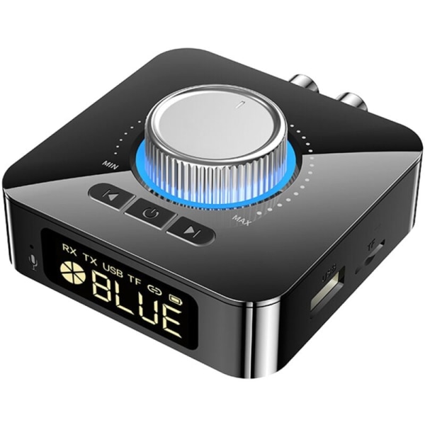 Smart LED Digital Display Bluetooth Adapter Bluetooth 5.0 Audio Receiver Transmitter 2 in 1 AUX Audio Adapter Converter