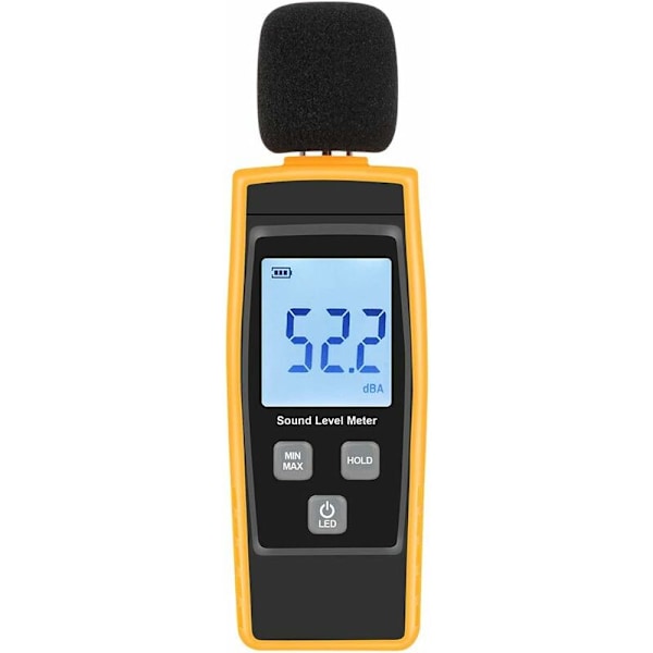 Manuell ljudnivåmätare 30130 Db Decibel bullermätning med bakgrundsbelyst digital LCD-skärm [Max/Min/Hand-funktion] HIASDFLS