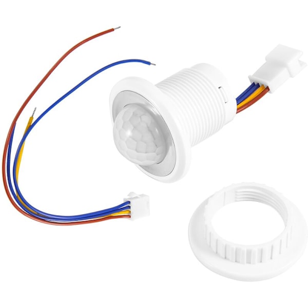 220V Mini PIR Infrarød Bevægelsessensor Detektion Justerbar Tid Automatisk Infrarød LED Heks