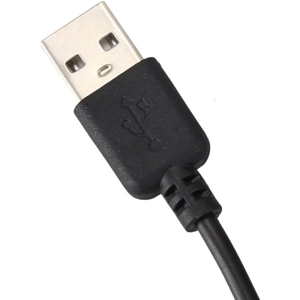 USB 5.5mm/2.1mm 5V DC -syöttökaapeli (musta, 75 cm)