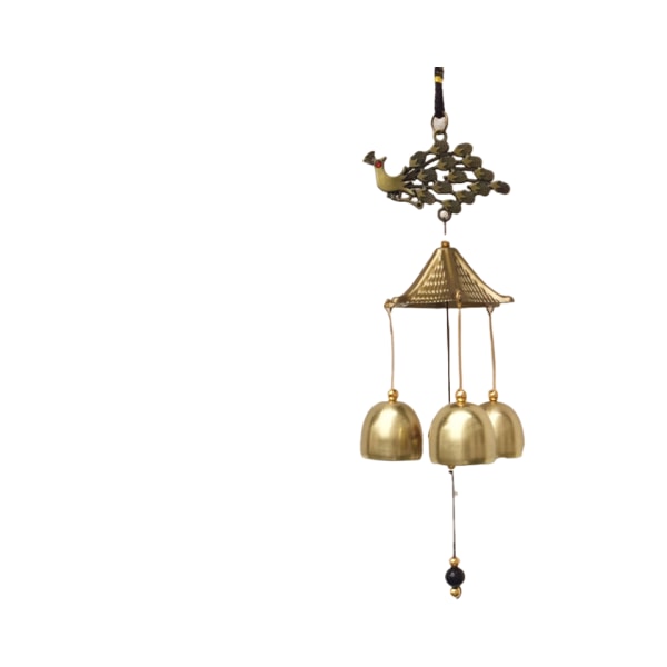 Retro påfågel vindspel dekorativa smycken metall bell hänge