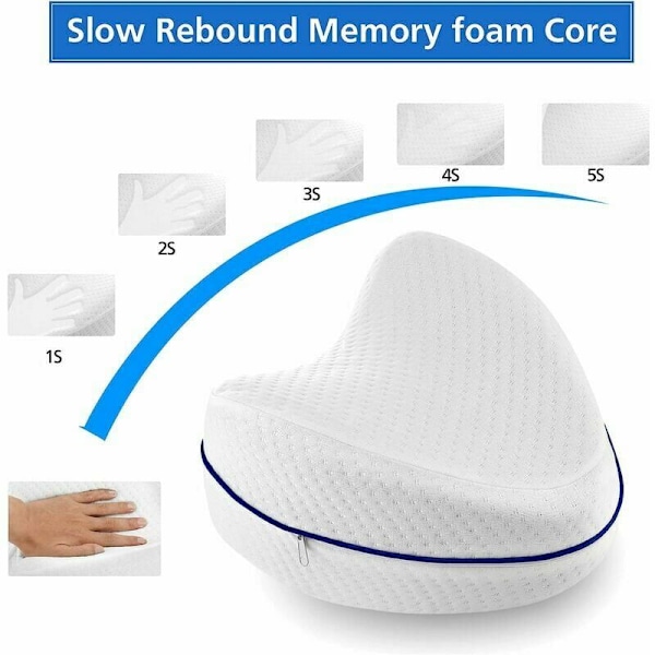 Soveputer for sidesøvn, ergonomisk pute for ben, minneskum pute for ben, knepute for sidesøvn