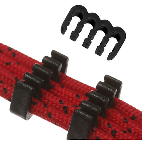 24 stk. serie/parti PC bundtkam 24Pin 8Pin 6Pin computer bundtkam Gesleeved op til 3,4 mm sort