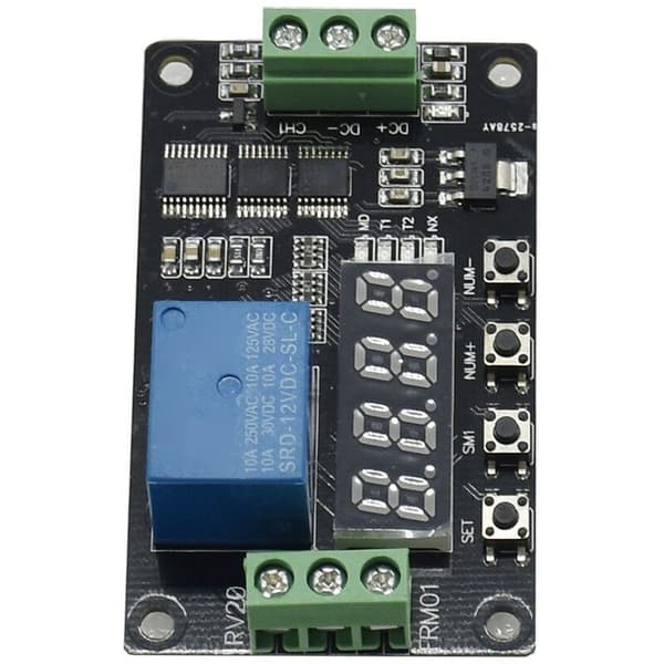 DC 12V Självspärrande Multifunktionsrelä PLC Cykeltimermodul Fördröjningstid Switch Detektionskontrollrelämodul