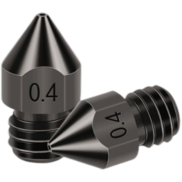 2 st MK8 Härdat Stålmunstycke Skrivarhuvud Förbrukningsvaror 1,75/0,4 mm 3D-skrivare Extrudermunstycken för Ender3/V2/PRO