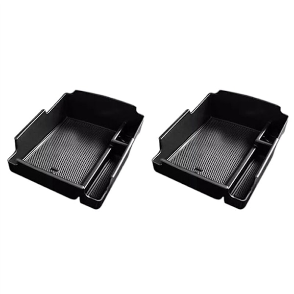 2X Car Armrest Storage Box for 2019 2020 Central Control Auto Interior Accessories Black