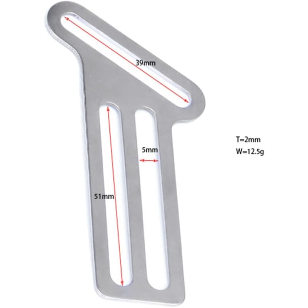 Rostfritt stål dykning sidorem remhållare lämplig för 5 cm rem hållbar BCD tillbehör-stil 2